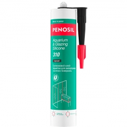 Герметик силіконовий PENOSIL Aquarium & Glazing Silicone 310, для скляних поверхонь, 310мл, чорний