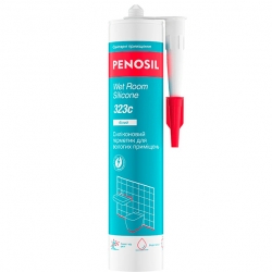 Герметик силіконовий PENOSIL Wet Room Silicone 323с,  для вологих приміщень, 280мл, білий