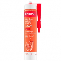 Герметик силіконовий PENOSIL HighTemp Acetoxy Silicone 250°C, термостійкий, 310мл, червоний