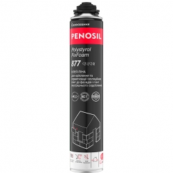 Клей-піна PENOSIL Polystyrol FixFoam 877 професійна для ізоляційних плит, 750мл, жовтий