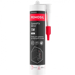 Клей-герметик гібридний PENOSIL SpeedFix Mirror 736 для дзеркал, 290мл, білий